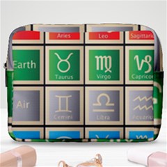 Set Of The Twelve Signs Of The Zodiac Astrology Birth Symbols Make Up Pouch (large) by Sudhe