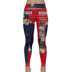 Red London Phone Boxes Classic Yoga Leggings by Sudhe