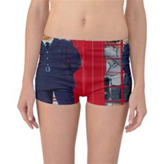 Red London Phone Boxes Reversible Boyleg Bikini Bottoms by Sudhe