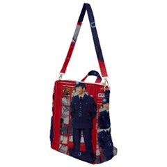 Red London Phone Boxes Crossbody Backpack