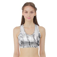 Marble Granite Pattern And Texture Sports Bra With Border by Sudhe