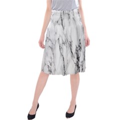 Marble Granite Pattern And Texture Midi Beach Skirt by Sudhe