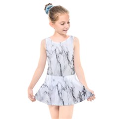 Marble Granite Pattern And Texture Kids  Skater Dress Swimsuit by Sudhe