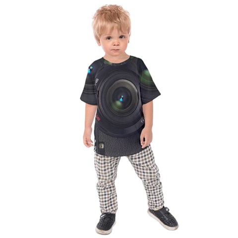 Vintage Camera Digital Kids  Raglan Tee by Sudhe