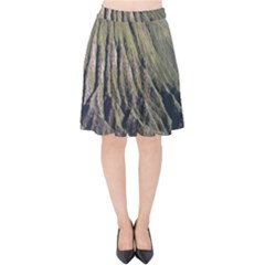 Mount Batok Bromo Indonesia Velvet High Waist Skirt by Sudhe