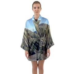 Mount Batok Bromo Indonesia Long Sleeve Kimono Robe by Sudhe