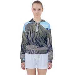 Mount Batok Bromo Indonesia Women s Tie Up Sweat by Sudhe