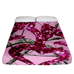 Love Browning Deer Glitter Fitted Sheet (queen Size) by Sudhe