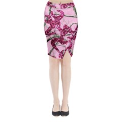 Love Browning Deer Glitter Midi Wrap Pencil Skirt by Sudhe