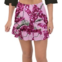 Love Browning Deer Glitter Fishtail Mini Chiffon Skirt by Sudhe