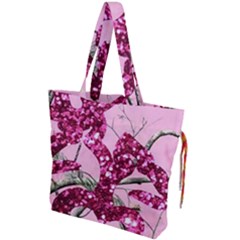 Love Browning Deer Glitter Drawstring Tote Bag by Sudhe