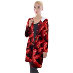 Red Chili Hooded Pocket Cardigan by Sudhe