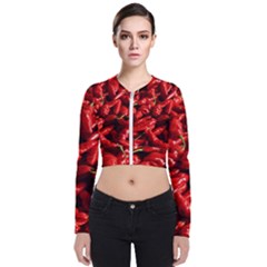 Red Chili Long Sleeve Zip Up Bomber Jacket by Sudhe