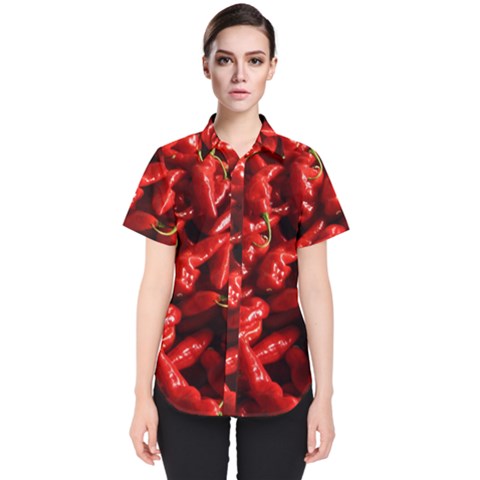 Red Chili Women s Short Sleeve Shirt by Sudhe