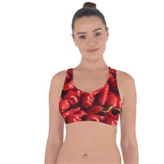 Red Chili Cross String Back Sports Bra by Sudhe