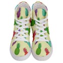 Colorful Pineapples Wallpaper Background Women s Hi-Top Skate Sneakers View1