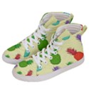 Colorful Pineapples Wallpaper Background Women s Hi-Top Skate Sneakers View2