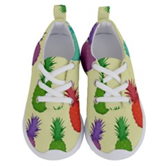 Colorful Pineapples Wallpaper Background Running Shoes by Sudhe