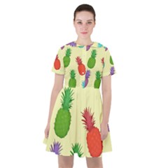 Colorful Pineapples Wallpaper Background Sailor Dress by Sudhe