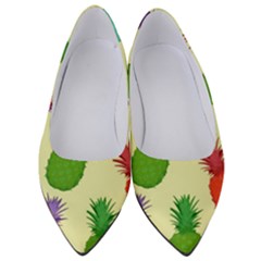 Colorful Pineapples Wallpaper Background Women s Low Heels by Sudhe