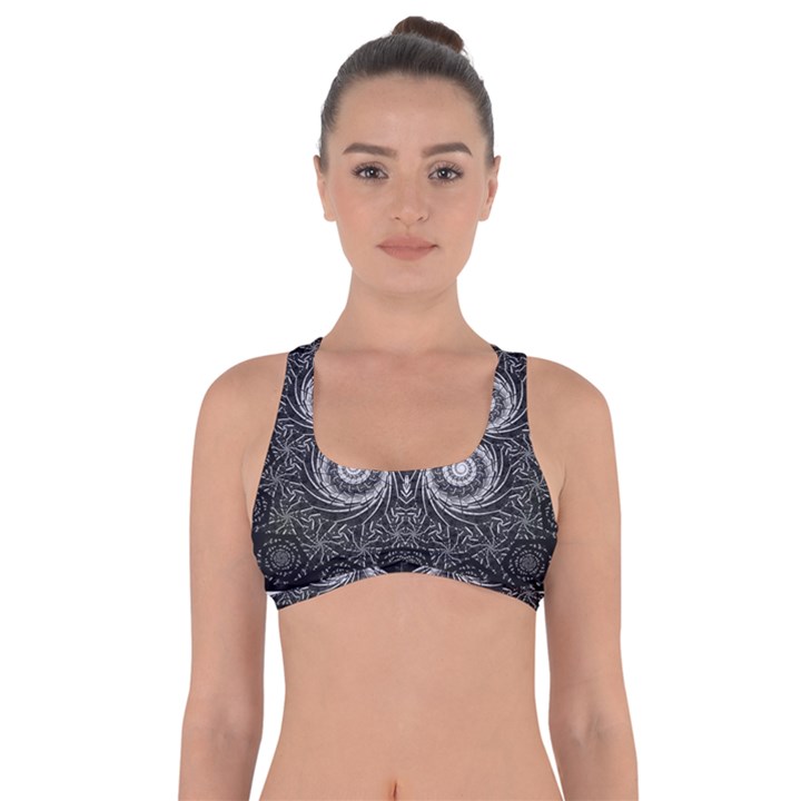 Fractal Filigree Lace Vintage Got No Strings Sports Bra