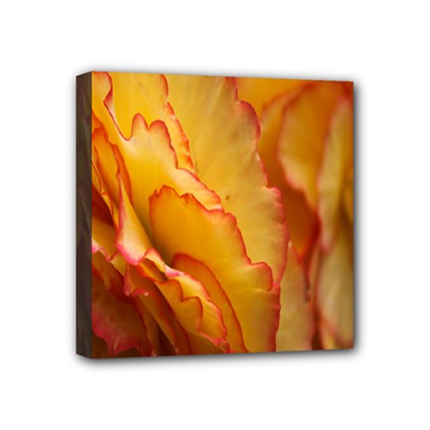 Flowers Leaves Leaf Floral Summer Mini Canvas 4  X 4  (stretched) by Sudhe