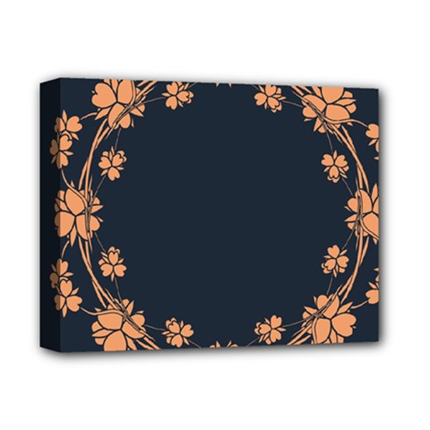 Floral Vintage Royal Frame Pattern Deluxe Canvas 14  X 11  (stretched) by Sudhe