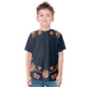 Floral Vintage Royal Frame Pattern Kids  Cotton Tee View1