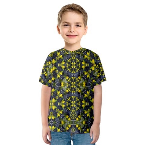 Fresh Clean Spring Flowers In Floral Wreaths Kids  Sport Mesh Tee by pepitasart