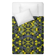 Fresh Clean Spring Flowers In Floral Wreaths Duvet Cover Double Side (single Size) by pepitasart