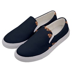 Floral Vintage Royal Frame Pattern Men s Canvas Slip Ons