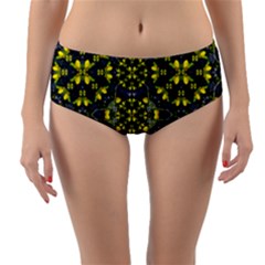 Fresh Clean Spring Flowers In Floral Wreaths Reversible Mid-waist Bikini Bottoms by pepitasart