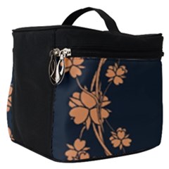 Floral Vintage Royal Frame Pattern Make Up Travel Bag (small)