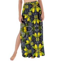 Fresh Clean Spring Flowers In Floral Wreaths Maxi Chiffon Tie-up Sarong by pepitasart