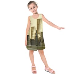 Architecture City House Kids  Sleeveless Dress by Sudhe