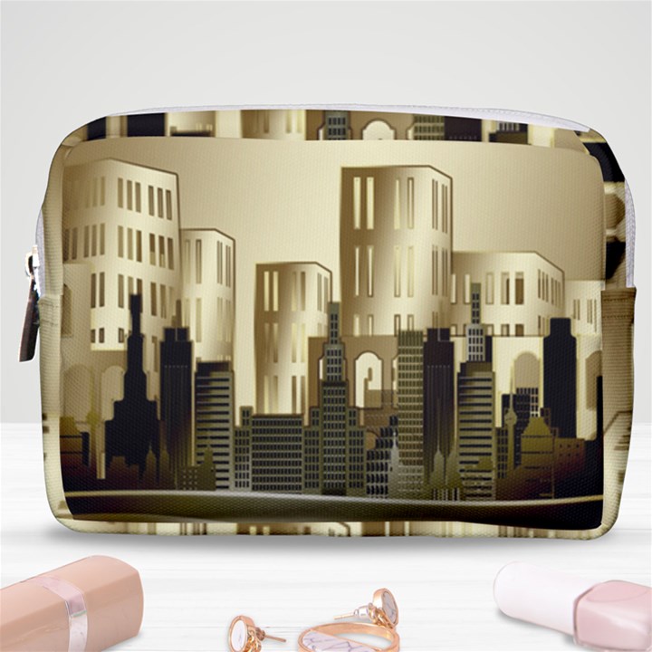 Architecture City House Make Up Pouch (Medium)