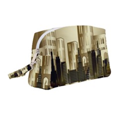 Architecture City House Wristlet Pouch Bag (medium)