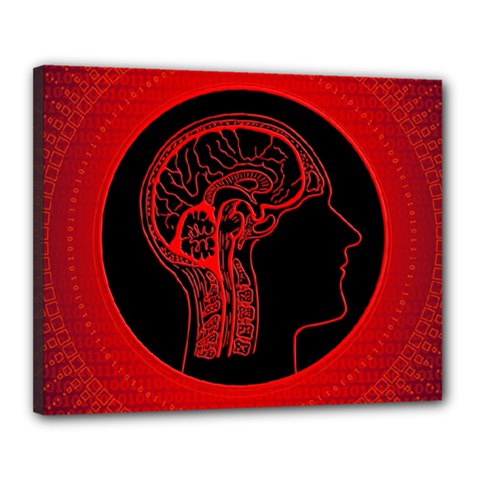 Artificial Intelligence Brain Think Canvas 20  X 16  (stretched) by Sudhe