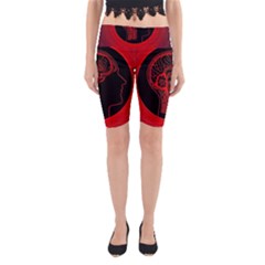 Artificial Intelligence Brain Think Yoga Cropped Leggings by Sudhe