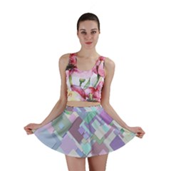 Colorful Background Multicolored Mini Skirt by Sudhe