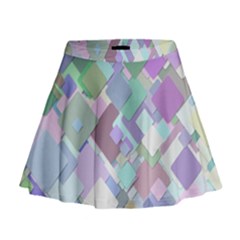 Colorful Background Multicolored Mini Flare Skirt by Sudhe