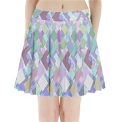 Colorful Background Multicolored Pleated Mini Skirt by Sudhe