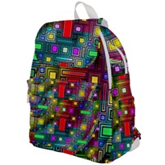 Art Rectangles Abstract Modern Art Top Flap Backpack