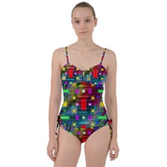 Art Rectangles Abstract Modern Art Sweetheart Tankini Set by Sudhe