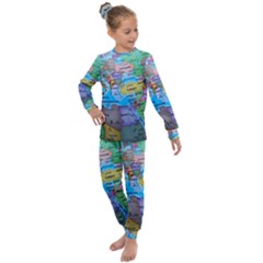 Globe World Map Maps Europe Kids  Long Sleeve Set 