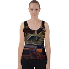 Processor Cpu Board Circuits Velvet Tank Top by Sudhe