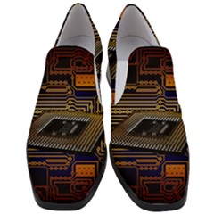 Processor Cpu Board Circuits Slip On Heel Loafers