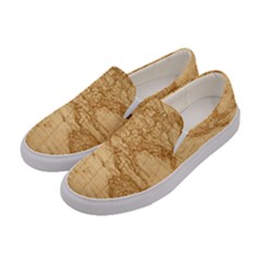 Map Discovery America Ship Train Women s Canvas Slip Ons by Sudhe