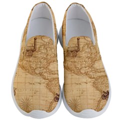 Map Discovery America Ship Train Men s Lightweight Slip Ons by Sudhe