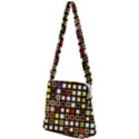 Squares Colorful Texture Modern Art Zipper Messenger Bag View2